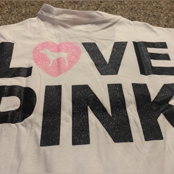 FOR PEACHES VS Pink Originals White L/S Tee Pullover Hoodie & Baggy Sweats - Picture 7 of 9